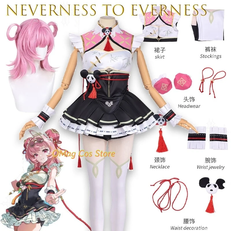 Neverness To Everness Chiz  Green Bamboo Chinese Style Improved Cosplay Costume Anime Game Outfit For Women Ha view 2