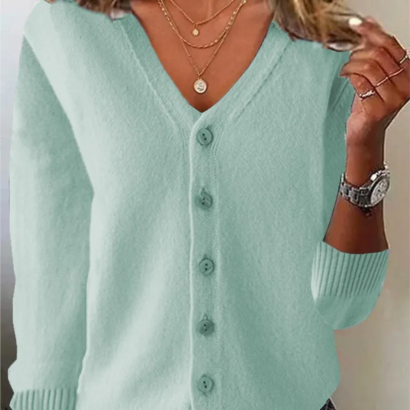 

Knitted Single Breasted Cardigan Women's Spring Autumn Outerwear Long Sleeved Sweater Cardigan Autumn Outerwear Кардиган Женский