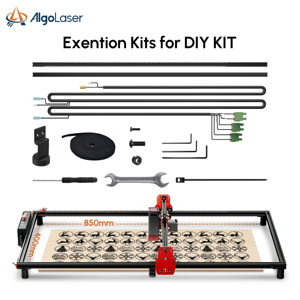 AlgoLaser Laser Cutting Machine Large Area 40x85CM 10W Air-assist Laser Engraver And Cutter Machine DIY Wood Cutter CNC Tools