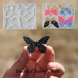 DIY Butterfly Shaped Silicone Resin Mold Pendant Necklace Earring Mold Jewelry Tool Jewelry Accessories