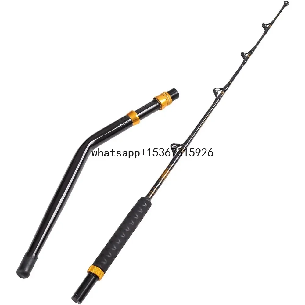 Bent Butt Fishing Rod 2-Piece Saltwater Offshore Trolling Rod Big Game Roller Rod Conventional Boat Fishing Pole