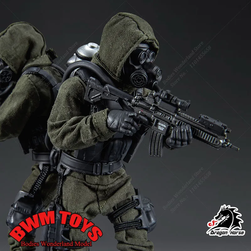 In Stock Limited Edition DRAGON HORSE 1/12 SCP Foundation Series Mobile Task Force Zeta-9 Green Mole Full Set 6in Action Figure