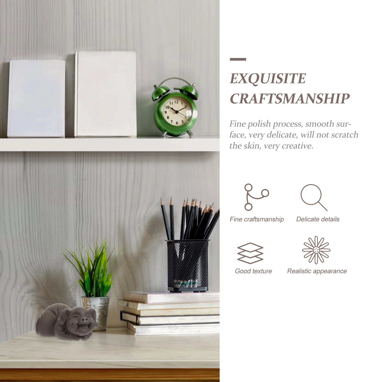 

Purple Clay Tea Pet Pig Shape Desktop Decoration Tea Room Table Ornament Creative Zodiac Pig Decor Purple Clay Ornament