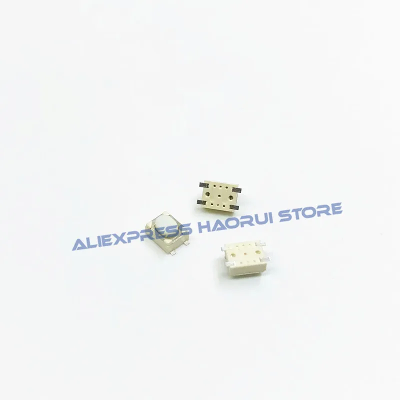 1000pcs dc12v 50maマイクロタッチスイッチ,4ピン,3x4x2.5mm,白い触覚,プッシュボタン,電磁スイッチ,3x4x2.5mm