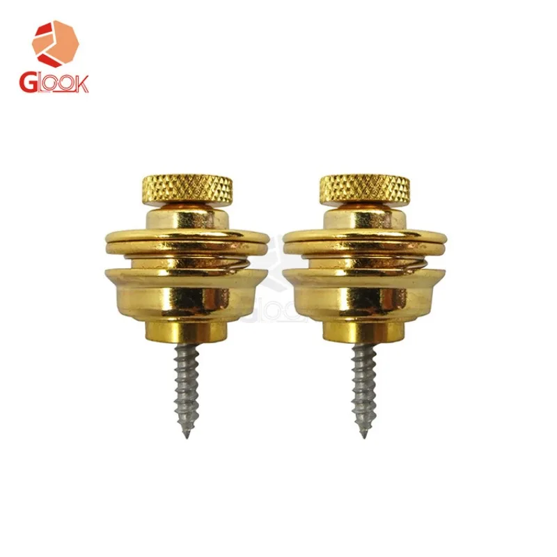

Electric Guitar Bass Non-slip Anti-drop Metal Strap Buckle Lock Strap Button BDK Strap Buckle Safety Lock, Gold