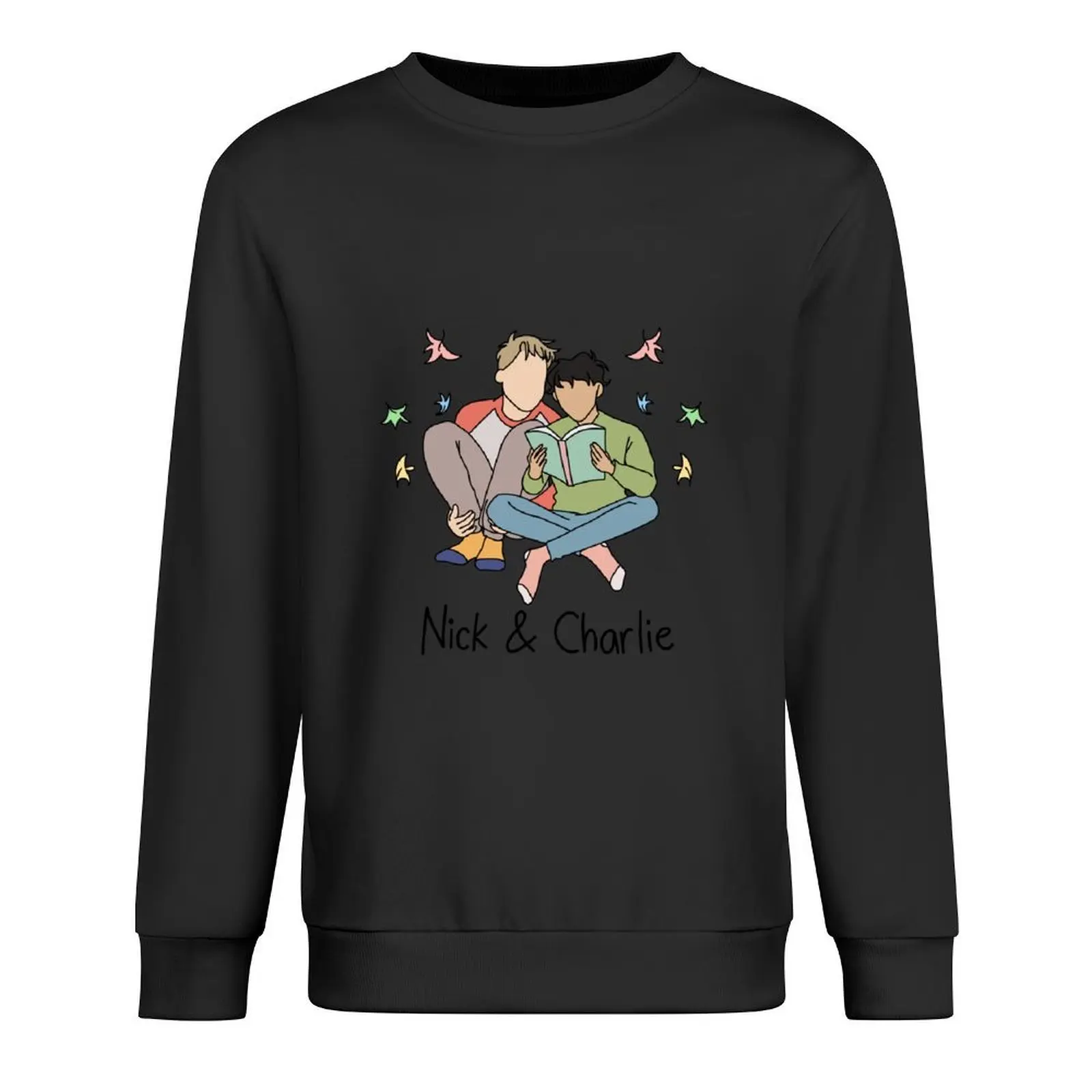 

Heartstopper Nick Nelson and Charlie Spring reading a book Pullover autumn men clothes autumn jacket men hoody