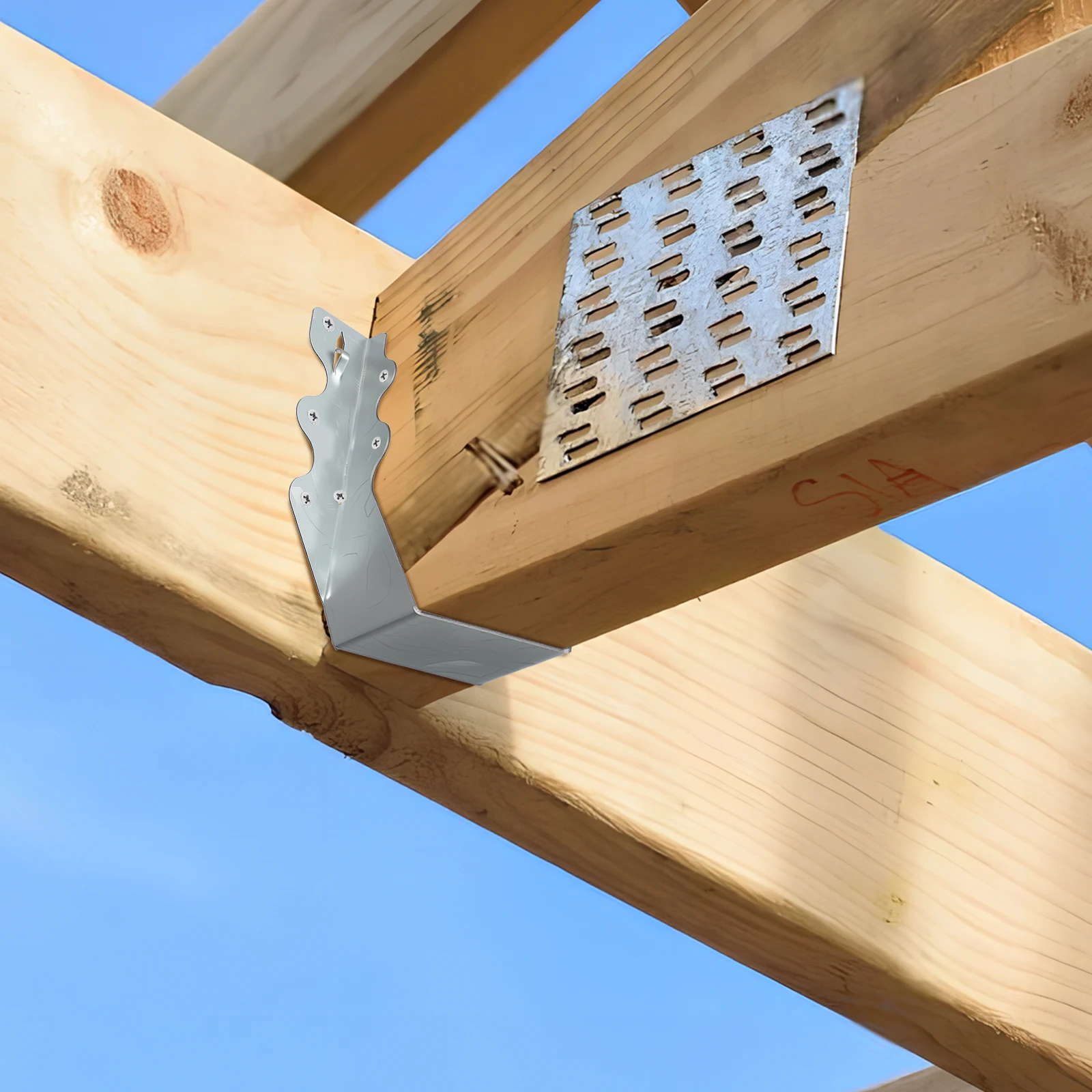 

20Pcs Joist Hanger Set Galvanized Steel 2x6 Face Mount Bracket for Deck Barn Shed Rafter Tie Wood Floor Support