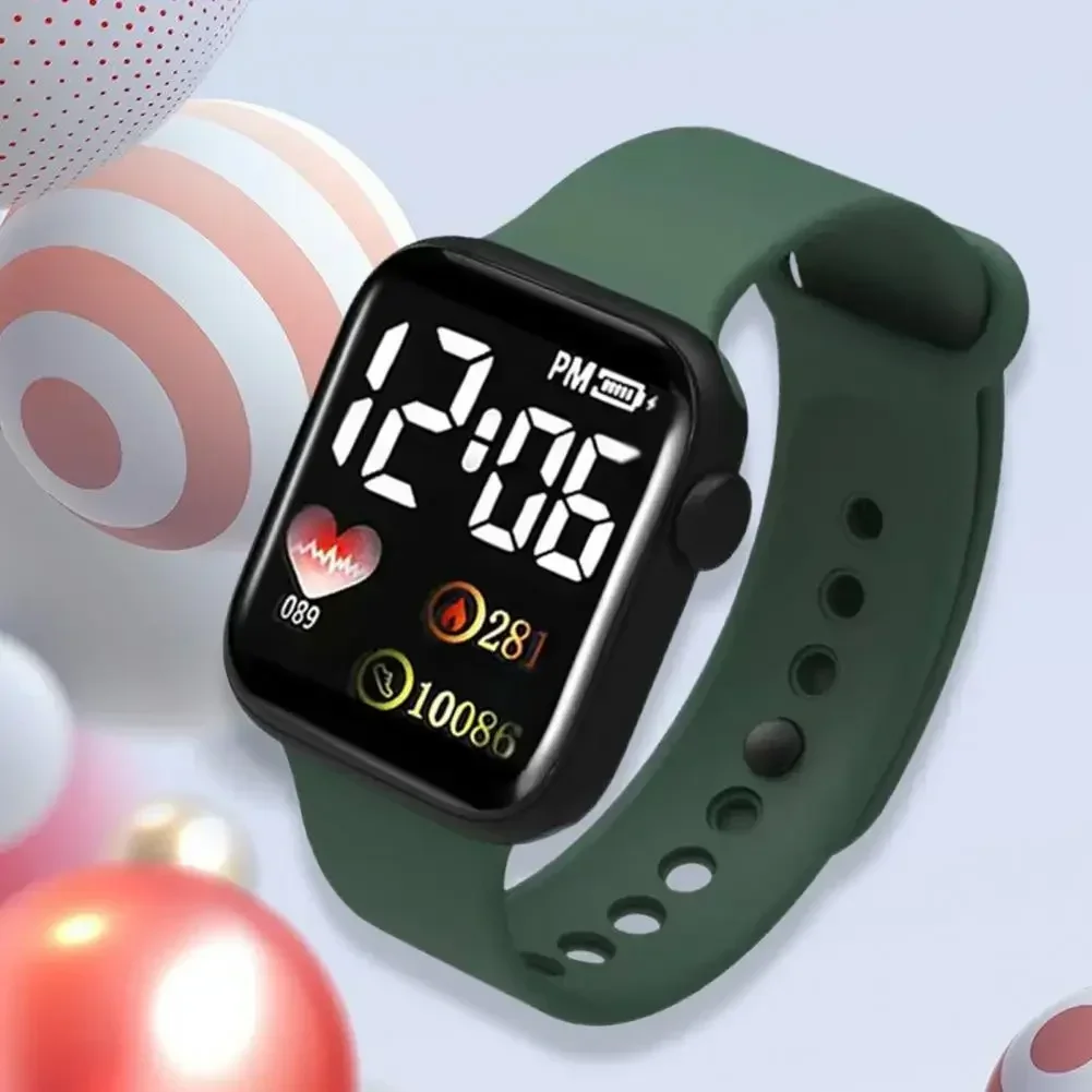 Montre de sport intelligente étanche pour enfants, affichage numérique LED, montre électronique universelle pour enfants, fitness