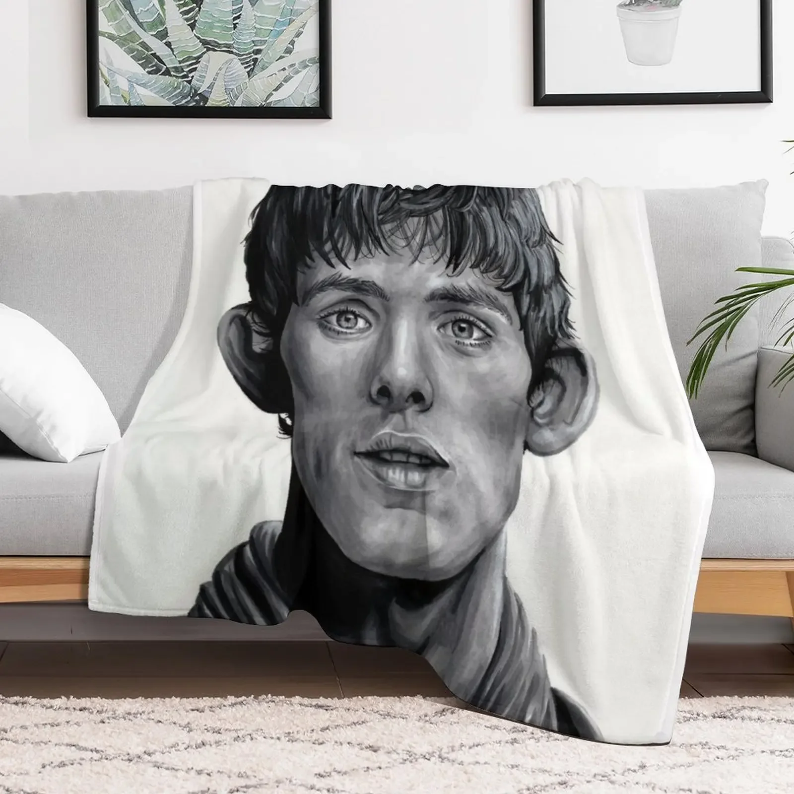 Merlin Portrait BBC Throw Blanket Versatile Cozy Throw Blanket for All Occasions