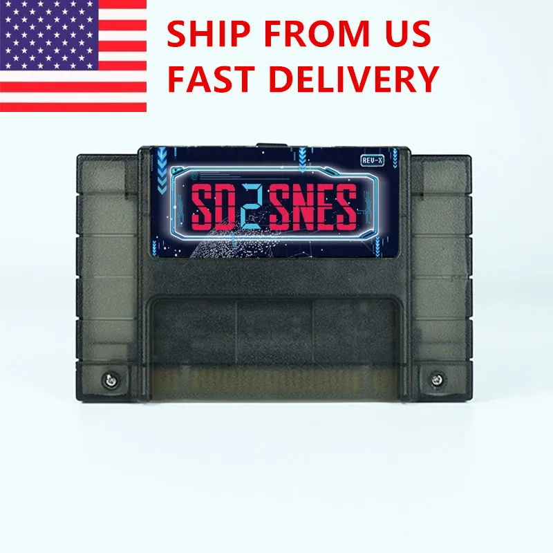 SD2SNES Rev. X نسخة برو الولايات المتحدة الأمريكية قذيفة ل SNES NTSC ، وحدة تحكم ألعاب الفيديو 16 بت ، بطاقة 16G
