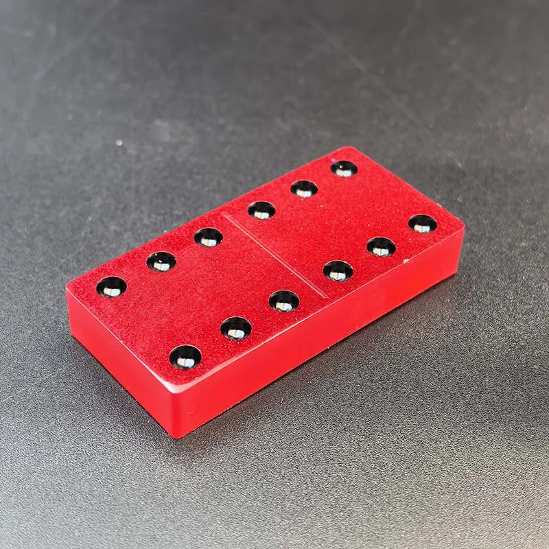 Handmade Red Dominoes Set - 28 Pieces