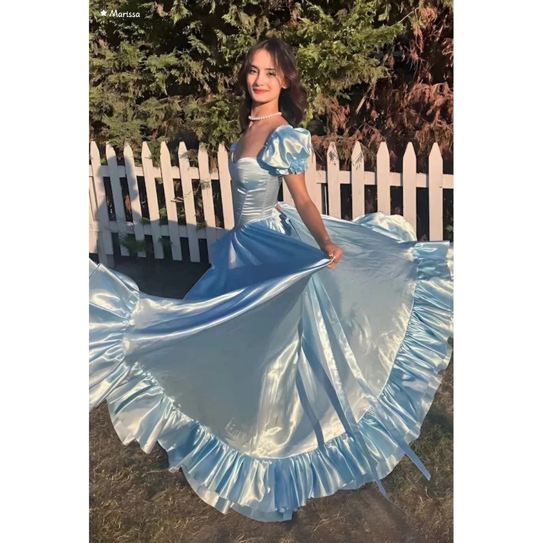 

Marissa Line A Ball Gown Evening Dresses Woman Elegant Dresses for Special Event Custom Made Off-shoulder Satin Cloth Gala Dress