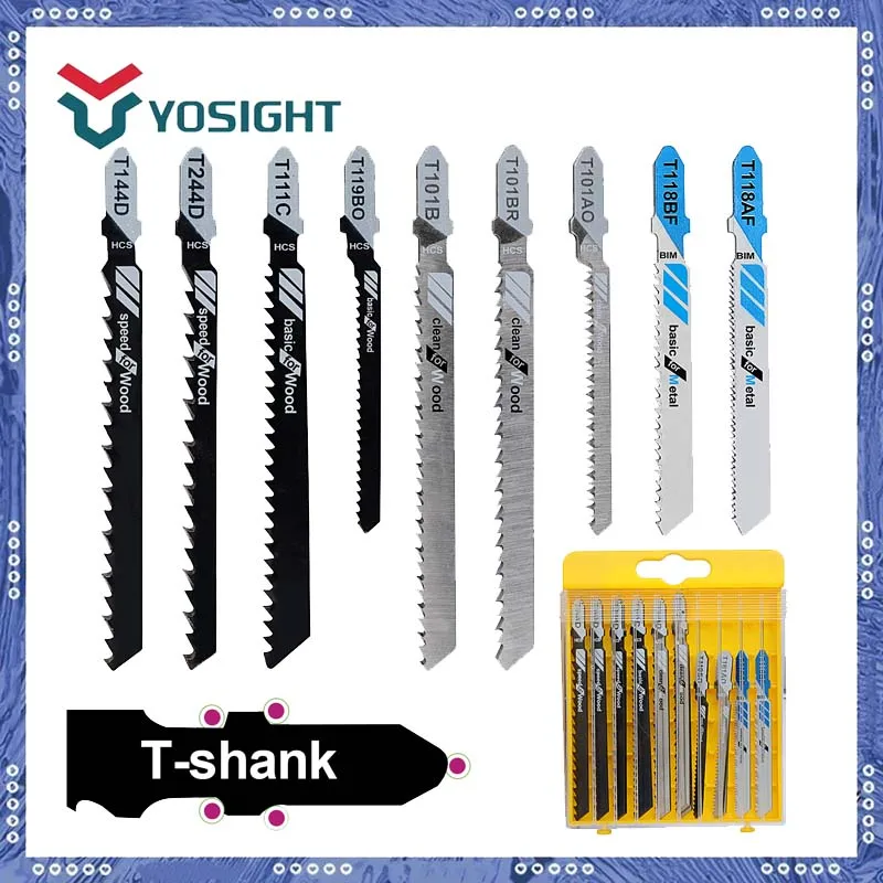 10PCS Jigsaw Blade Set – Professional Multi-Purpose Replacement Blades for Efficient Cutting of Wood, Pruning, Plastic, Metal