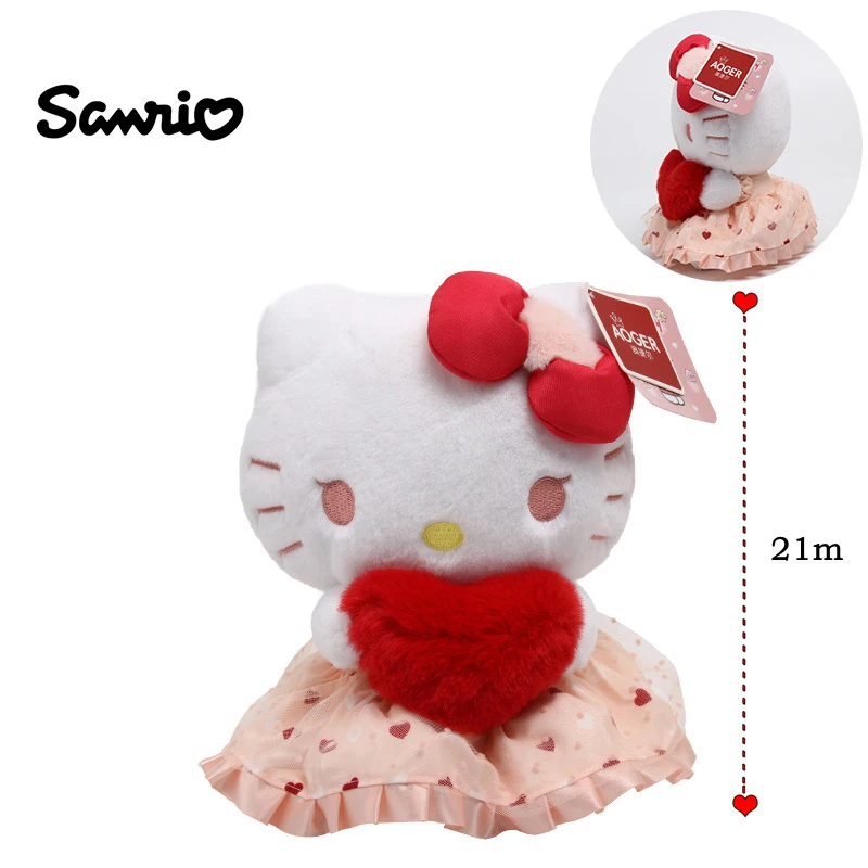 Sanrio Hello Kitty Stuffed Plush Toys Kawaii Kuromi Melody Cinnamoroll Throw Pillow Cartoon Doll Home Decoration Christmas Gift