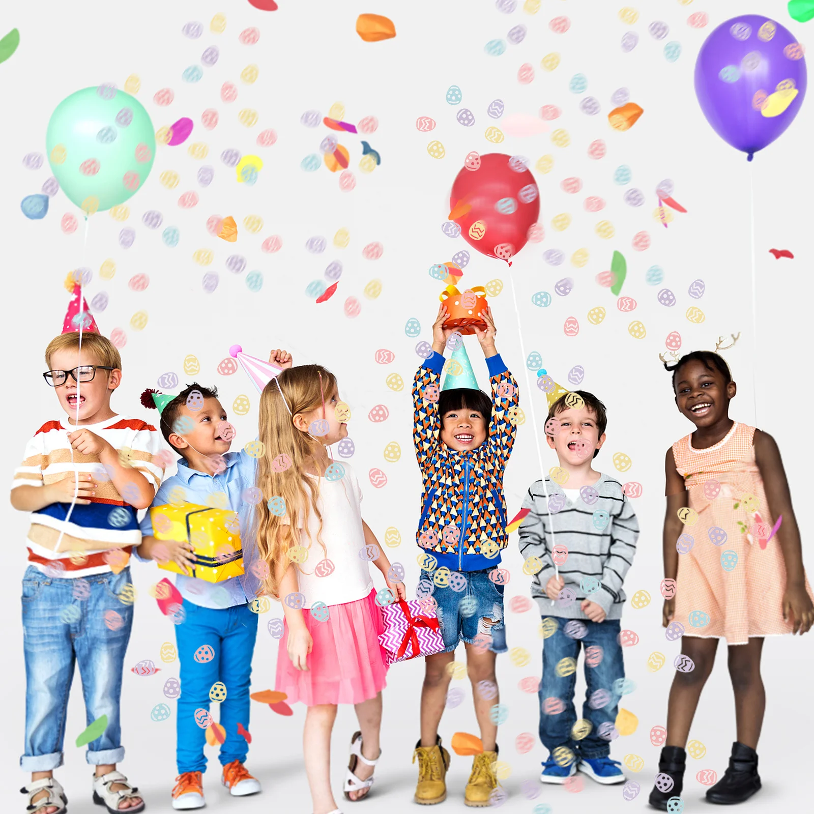 

100 Pcs Easter Egg Confetti Birthday Giveaways Country Cowboy Party Decoration Balloon