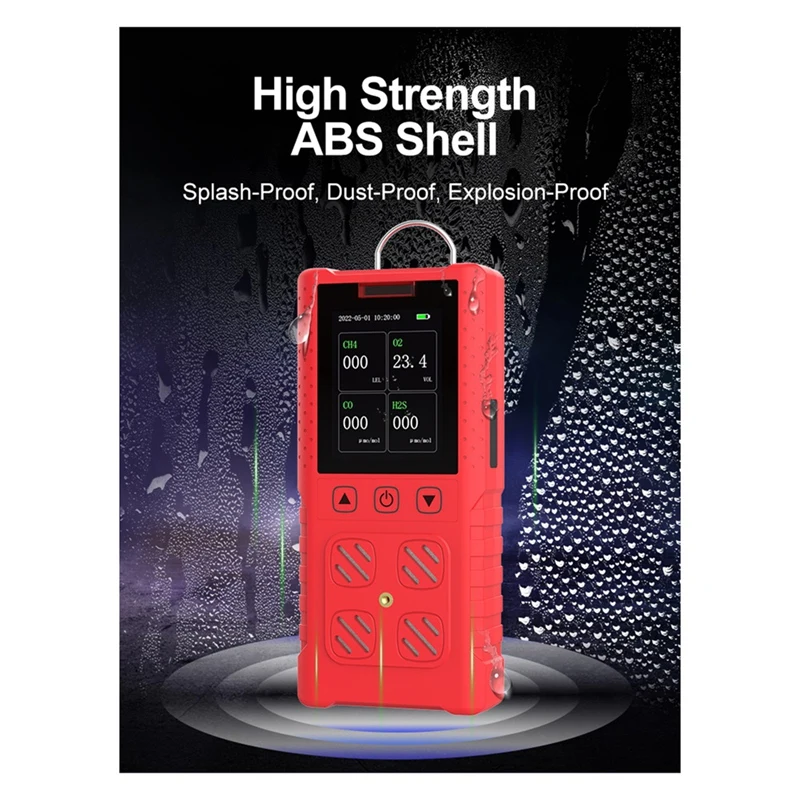 DR850 4 en 1 detector de gas múltiple portátil IP65 medidor de fuga de gas impermeable para O2/CO/H2S/COMB
