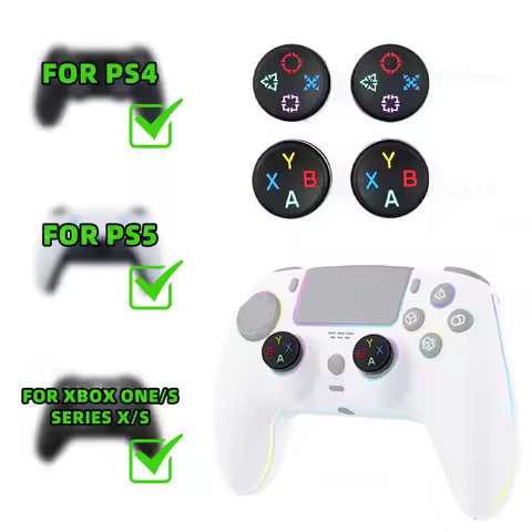 4PCS [ABXY] Silicone Thumb Stick Caps Grip Analog Joystick Caps for PS4 PS5 XBOX ONE NS PRO Controller Game Accessories