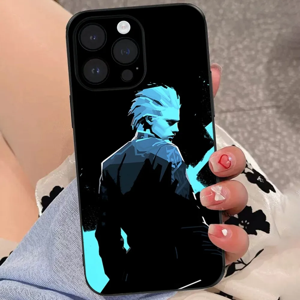 Game D-Devil May Cry DMC Phone Case For iPhone 15,14,13,12,11 Plus,Pro,Max,XR,XS,X,7,8 Plus,SE,Mini Soft Black Cover