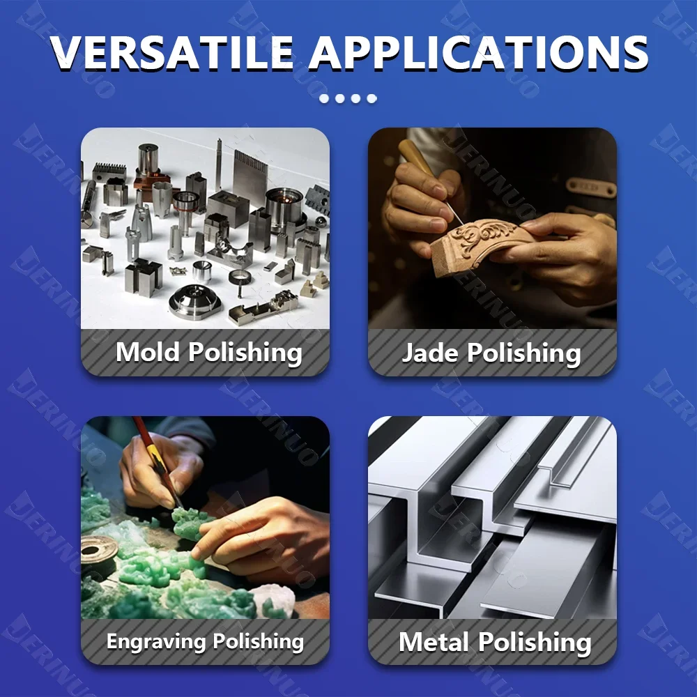 JERINUO CF400 مجموعة مبرد ماسي مسطح رفيع للغاية ومتين وقوي 180 مم لطحن قوالب التشذيب