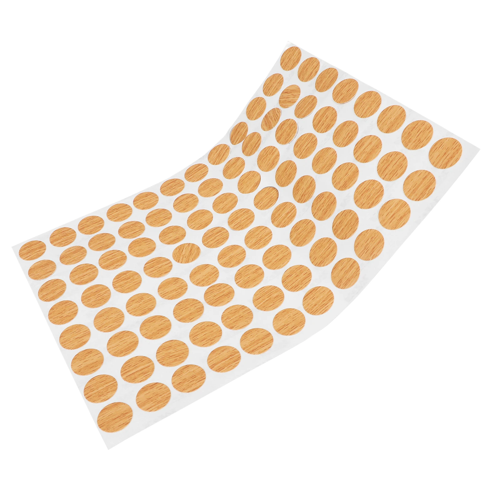 

96Pcs Waterproof Screw Hole Caps Non-Slip Wood Pattern PVC Stickers Quick Peel Decorative Covers for Concealing Holes
