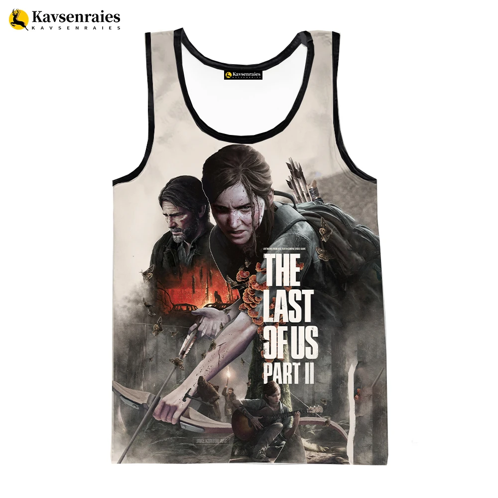 

2023 Newest Game The Last Of Us 2 3D Printed Tank Tops Men Summer Vest Women Casual Sleeveless T-shirt Fashion Oversized Tops