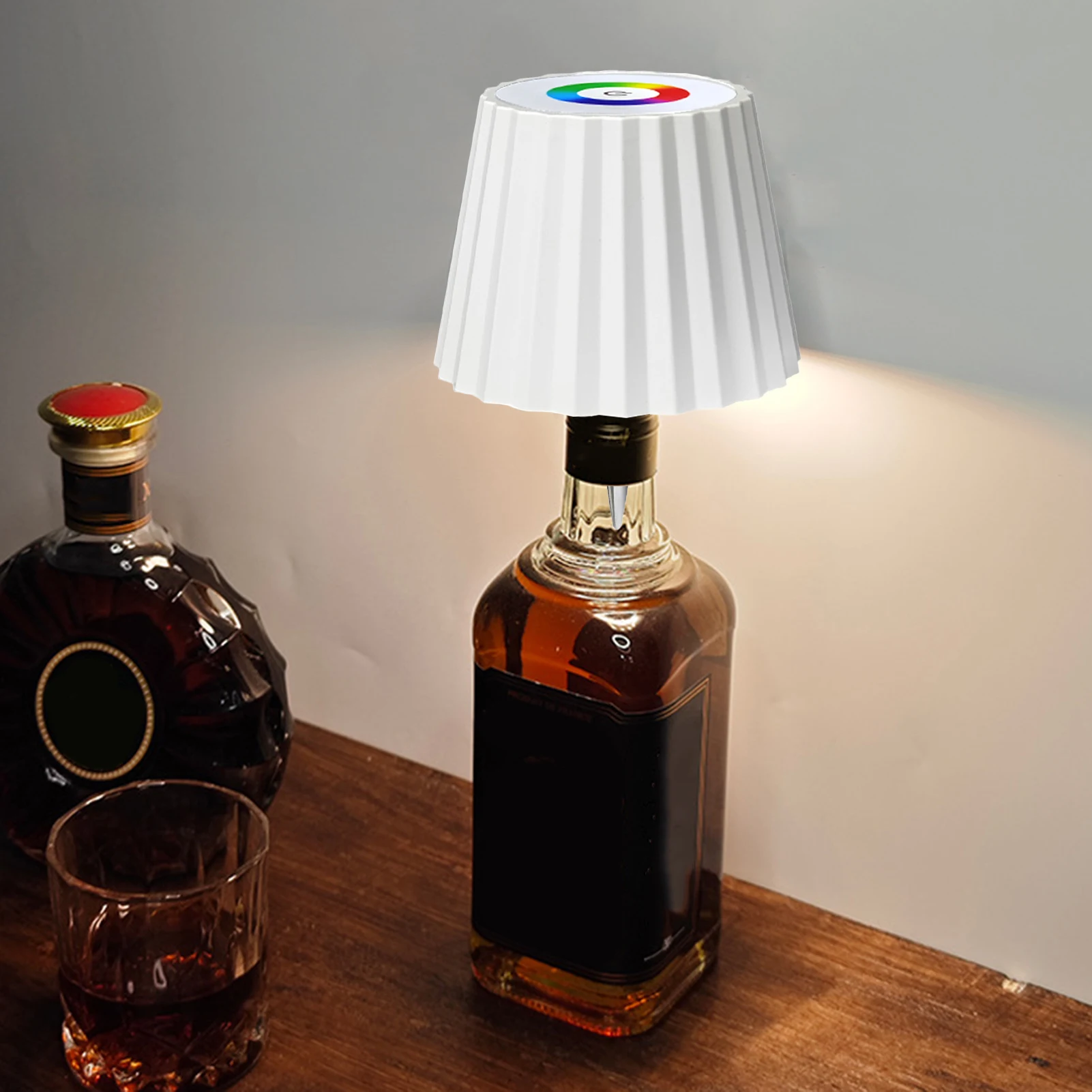 3 Color Dimming Bottle Lights Tabletop Wine Bottle LED Lights 3 Color Adjustable Lighting Tool for Homes Bars Bedrooms