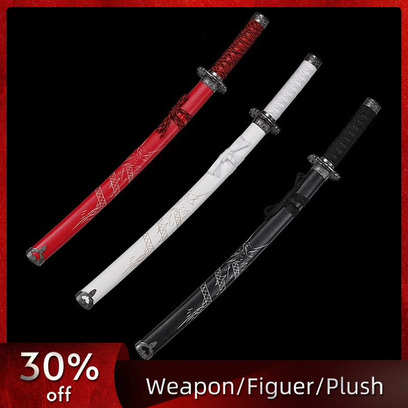 Espada samurái de 50cm/19,69 pulgadas, Katanas japonesas, modelo de Cosplay, accesorios de bambú con funda, práctica coleccionable, adornos de escritorio, manualidades