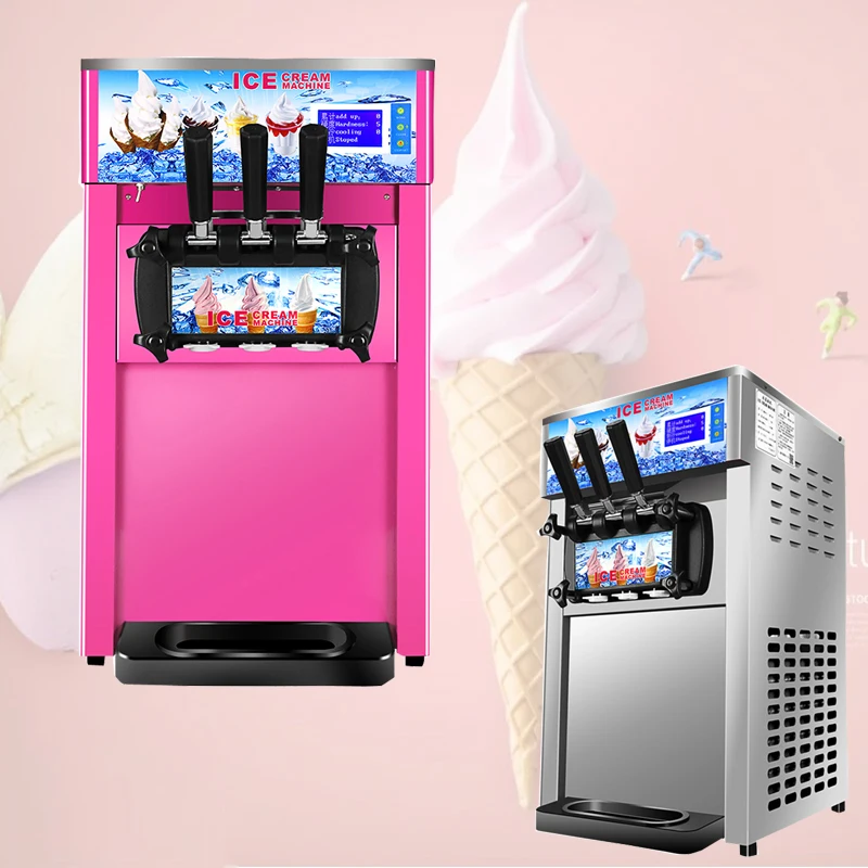 Three-color Soft Ice Cream Machine Sundae Ice Cream Machine 220V/110V Ice Cream Yogurt Machine