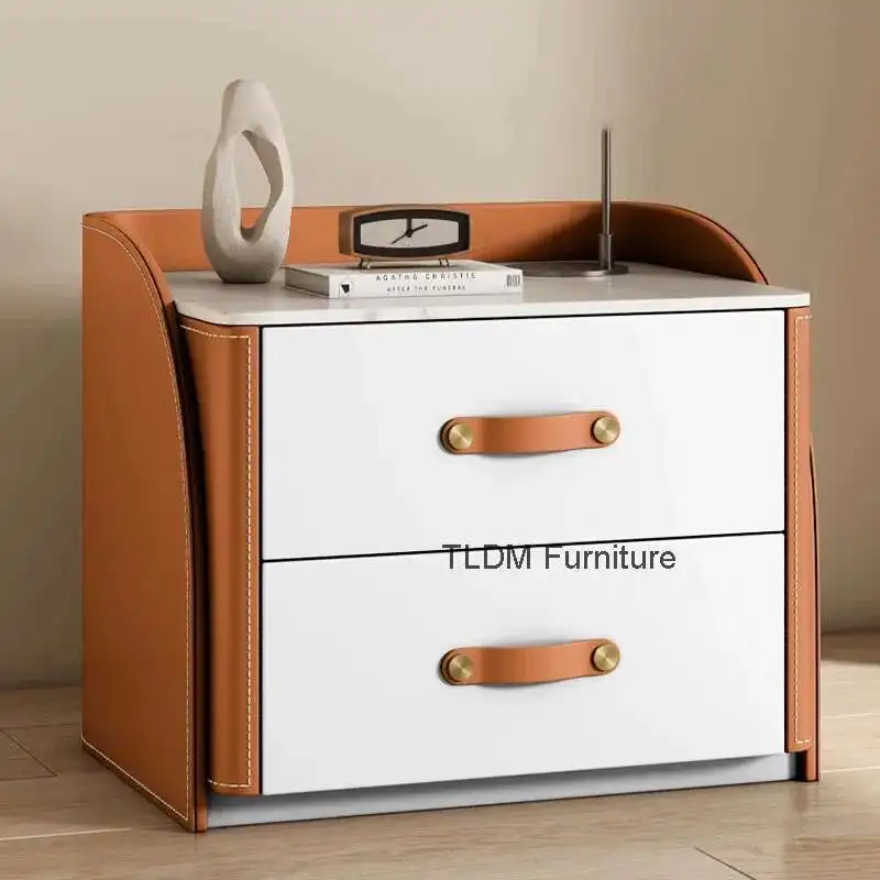 

Luxury Trendy Italian Nightstands With Drawers Modern Unique Glam Bedside Table Space Saving Mesita De Noche Bedroom Furniture
