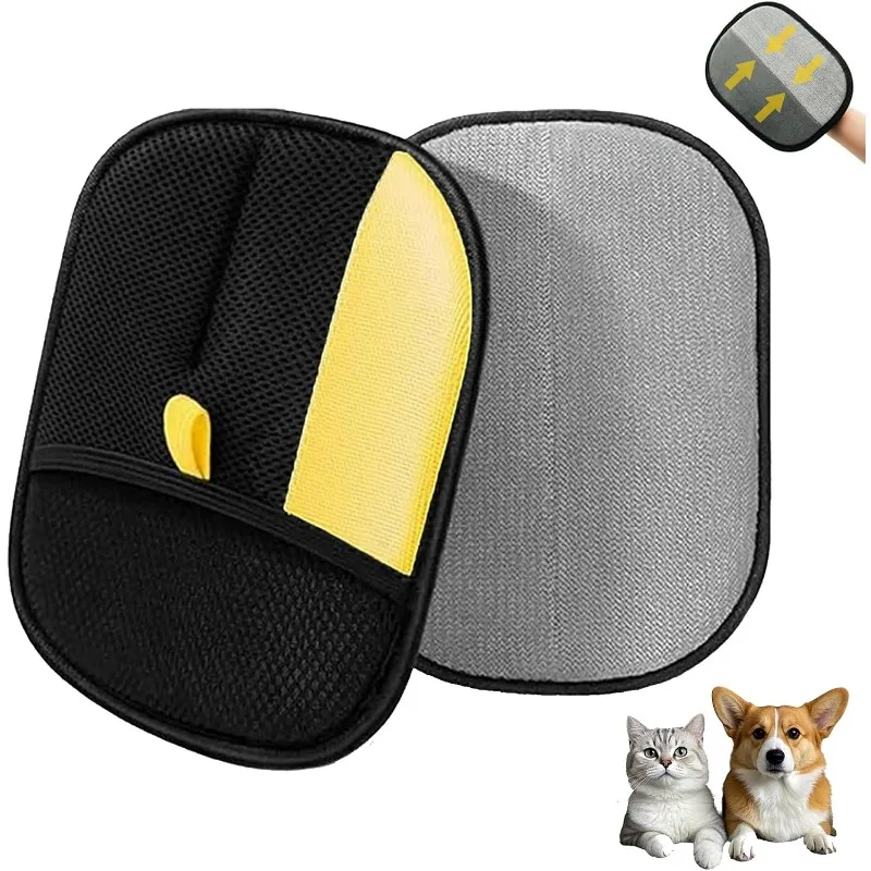 2pcs Pet Hair Remover Hair Removal Glove - Electrostatic Reusable Washable Cats & Dogs Magic Brush