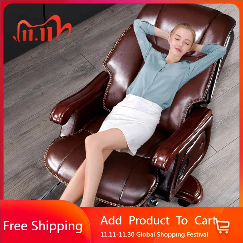 Эргономичный трон офисный стул с кожаными подлокотниками, дешевый удобный офисный стул для ленивого макияжа, расслабляющая мебель для дома Sillas De Oficina