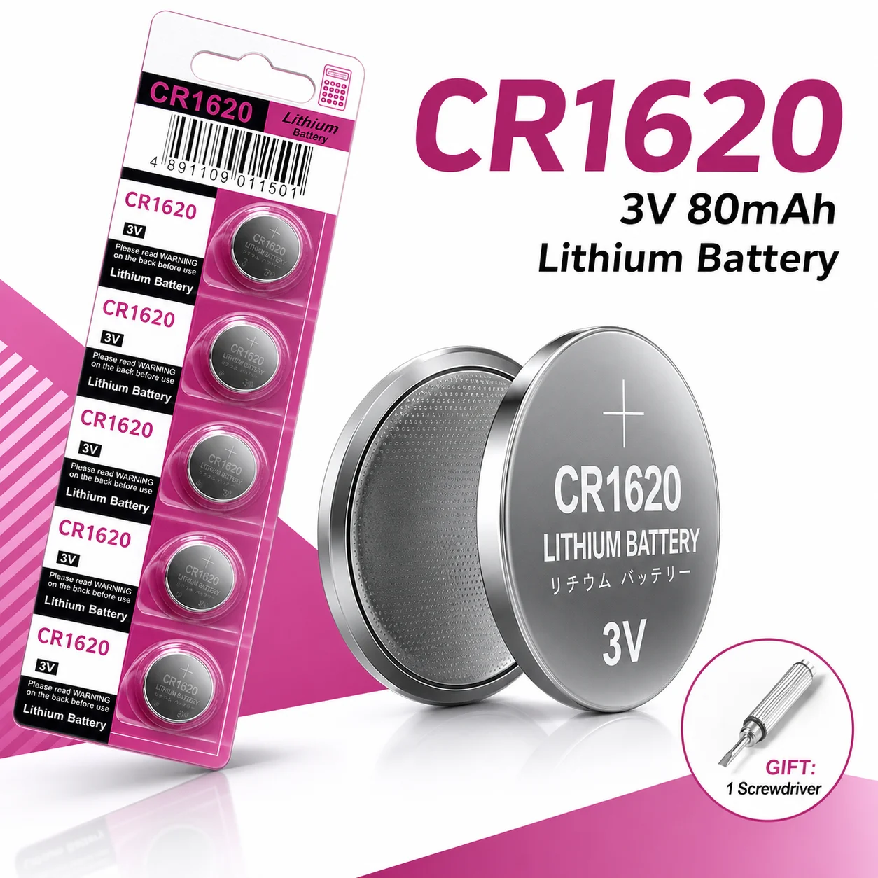 CR1620 3V Lithium Button Cell Battery 5-50PCS for Watches Car Audio Speakers Scales Shavers DL1620 BR1620