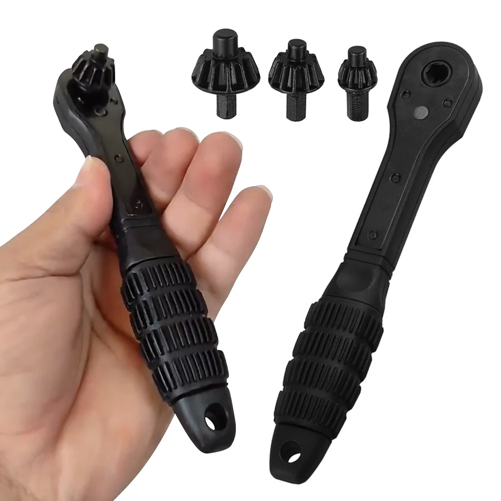 3in1 Ratchet Drill Chuck Key Wrench Universal Chuck Key Replacement Tool Dual Use Ratchet Spanner for Tightening Loosening