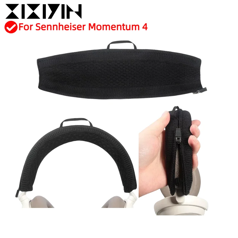 

XIXIYIN Zipper head beam knitted fabric protective cover can be washed with water For Sennheiser Momentum 4 Headphones