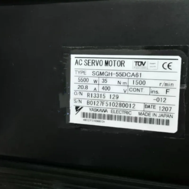 محرك سيرفو SGMGH-55DCA61 YASKAWA الجديد ضمان لمدة سنة واحدة متوفر في المخزون