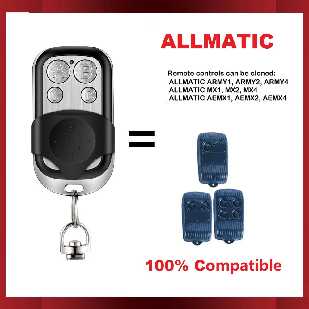 

For ALLMATIC AEMX1 AEMX2 AEMX4 EUROPE AUTO ARMY2 ARMY1 ARMY4 MX1 MX2 MX4 Garage Remote Control Clone 433.92MHz ALLMATIC Pilot