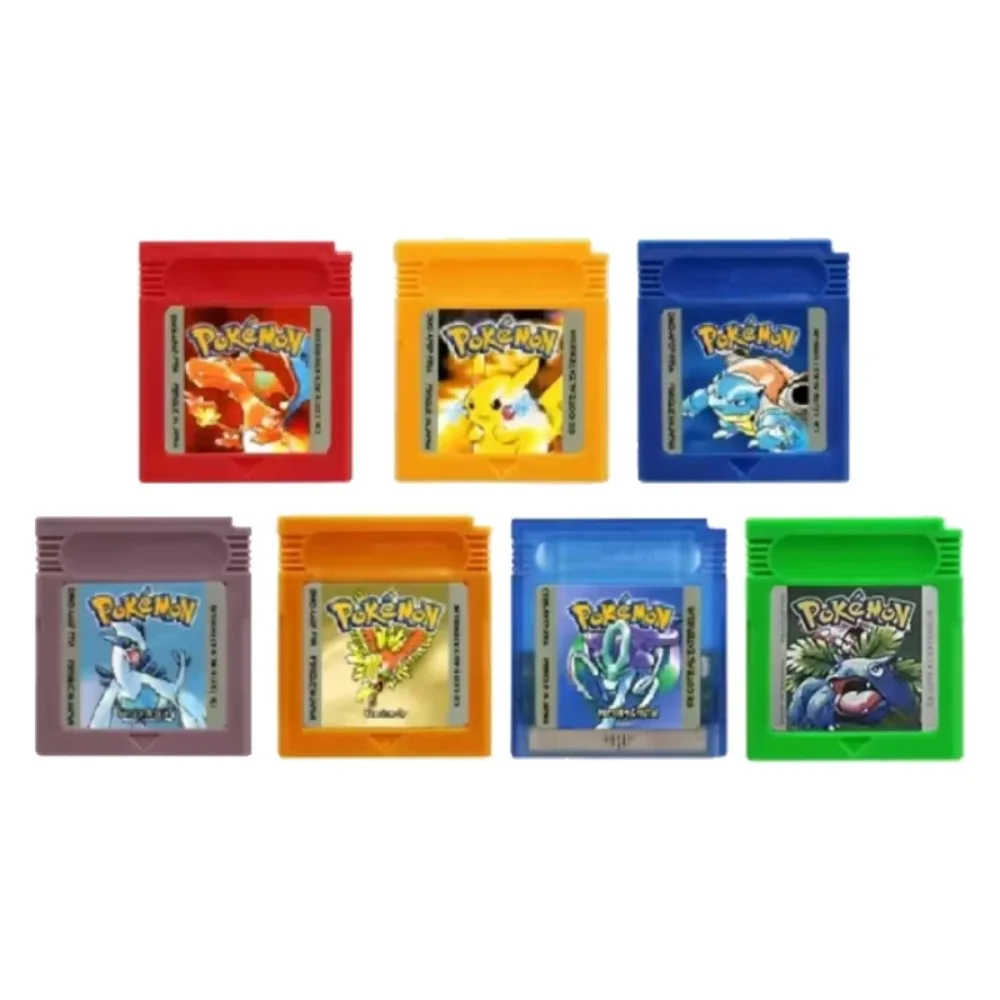 Set di cartucce di gioco GBC Pok é mon a 16 bit, colori multipli, regalo giocattolo retrò in versioni inglesi e francesi
