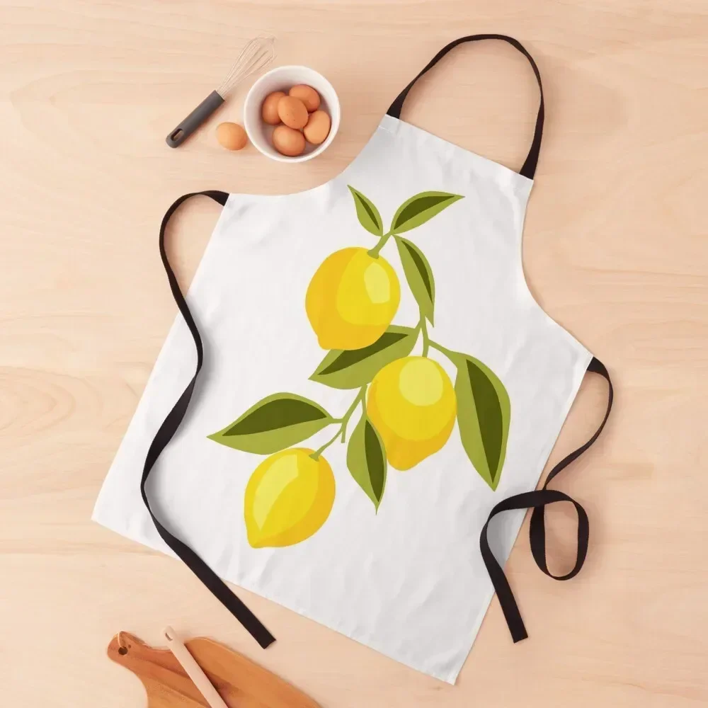 

Yellow Lemons Pattern Apron Cooking Clothes christmas painters Apron