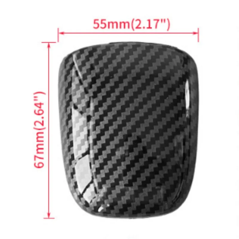 For Challenger Gear Shift Knob Cover Trim Accessories for Dodge Challenger Charger 2015 up (Carbon Fiber Grain)