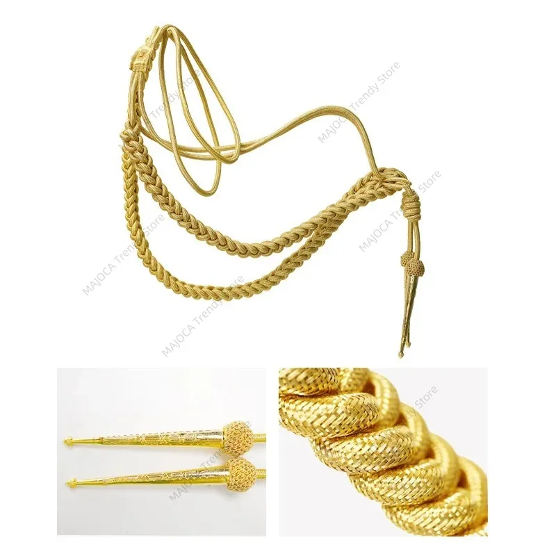 BRITISH ARMY OFFICERS DRESS UNIFORM AIGUILLETTE GOLD Silver LANYARD NO 1 DRESS Military Aguillette Aiglet Aglet