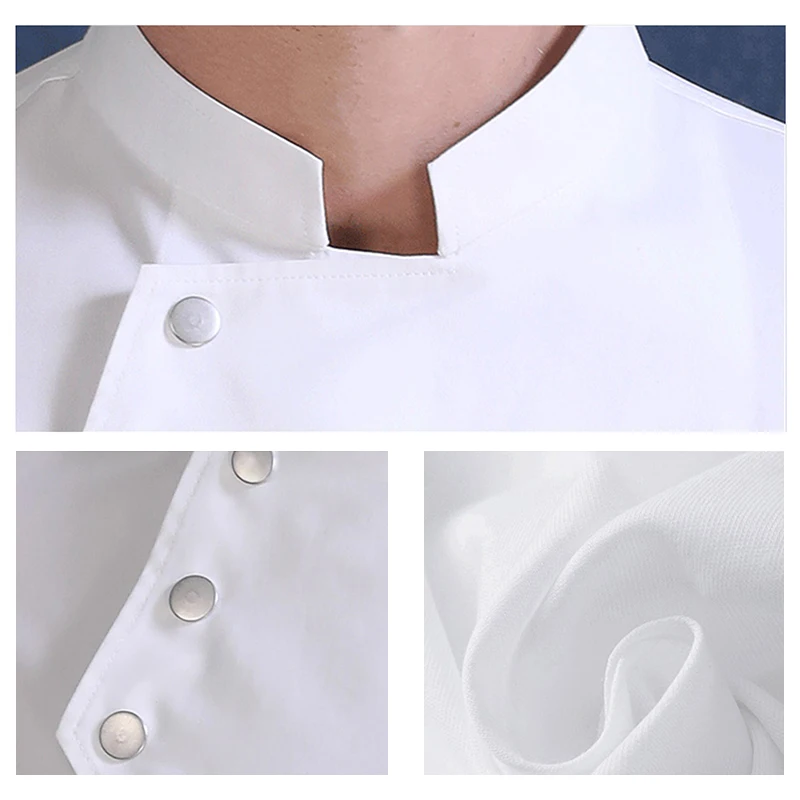 Uniforme de Chef de haute qualité, vêtements de travail de cuisine d'hôtel, chemise de cuisine à manches courtes, vêtements de travail de serveur de restauration unisexe