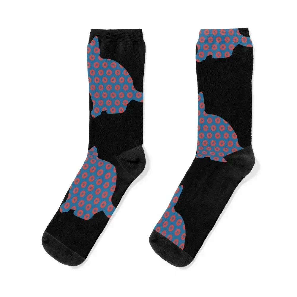 

Phish Poster Nutbag Cat Donuts Socks christmas gifts hiking loose Mens Socks Women's