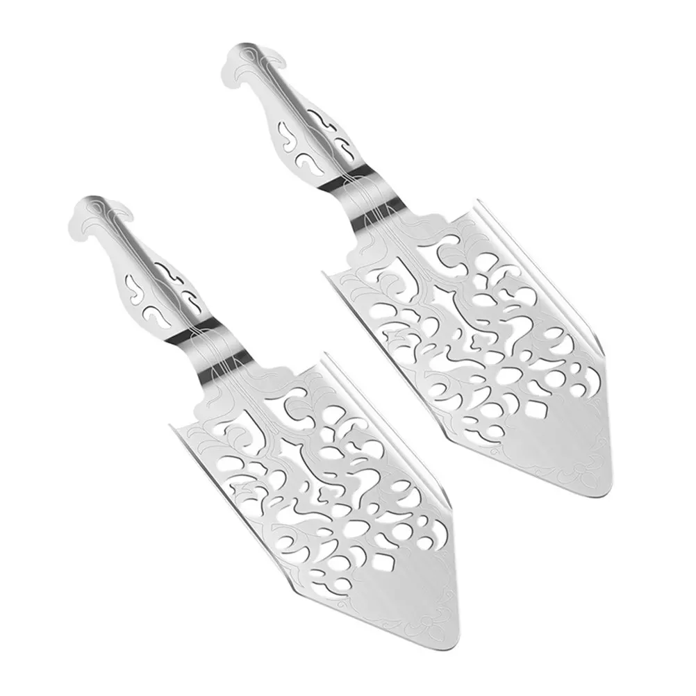 2Pcs Absinthe Spoon Stainless Steel Long Handle Multi-Function Wormwood Filter Household Absinthe Accessory Bar Accessory