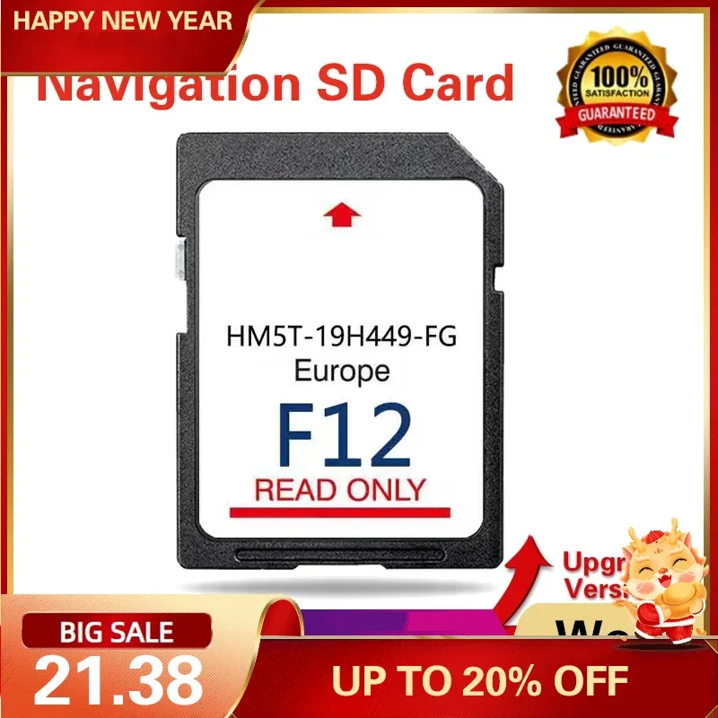 Update Map 64GB Version for Ford Focus Since 2014 Sync2 F12 Full Europe Navigation System GPS SD Card HM5T-19H449-FG