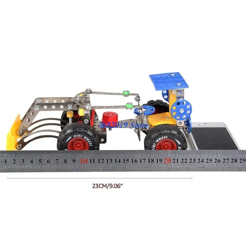 

Q0KB 138pcs Creative DIY Car Building Toy Model Truck Kits Easy Assembly & Non-Rusty Metal Construction Toy for Boys 6Yea