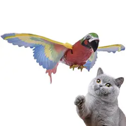 Cat Toys Simulation Electric Parrot Silent Hanging Line Flying Bird Toy Hovering Teasing Pet Training Supplies