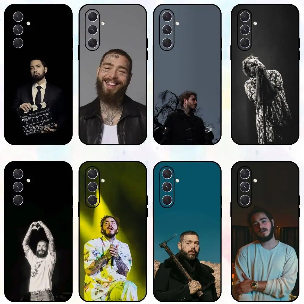 P-Posts Singer M-Malone   Phone Case For Samsung Galaxy A73,A72,A71,A70,A53,A52,A51,Others Soft Black Shell