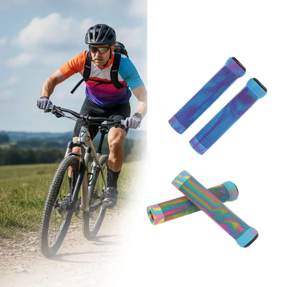 

1 Pair Anti-Slip Bike Handlebar Grip Shock Absorbing Soft Bike Handle Cover Ergonomic 22.2mm Diameter
