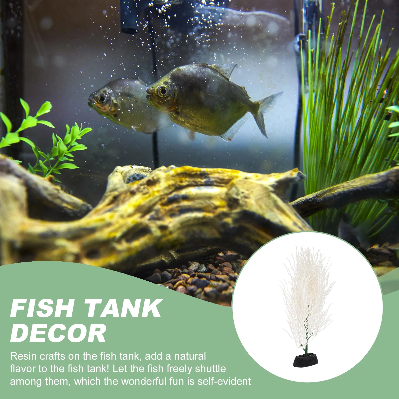 

Lifelike Aquarium Plant Decor Artificial Hornwort for Fish Tank Natural Scene Enhancement Realistic Look Compact Safe Movement