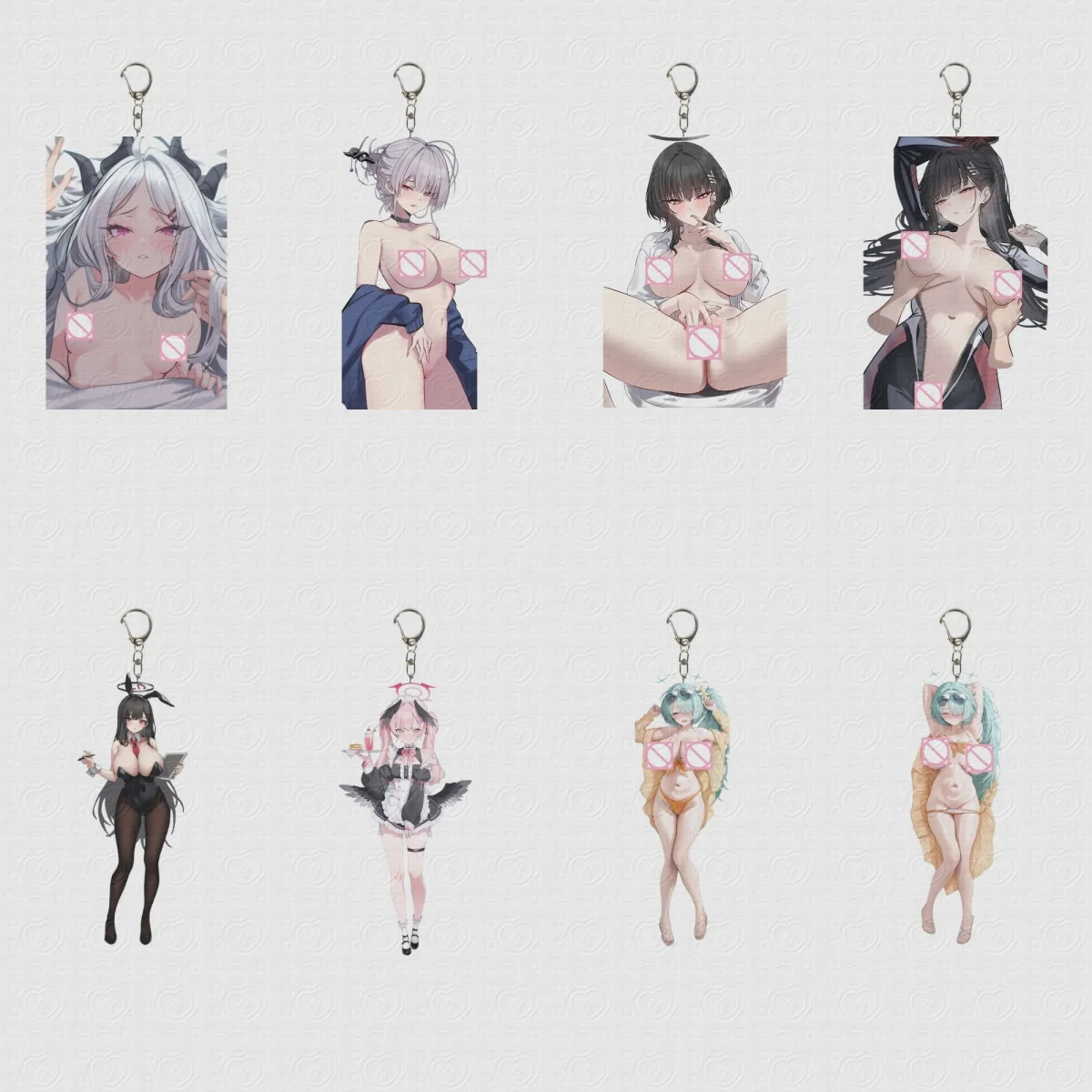 

6CM hot Anime Blue Archive cute Acrylic Keychain Model Cosplay Characters Ornament Accessories Good Christmas Gifts